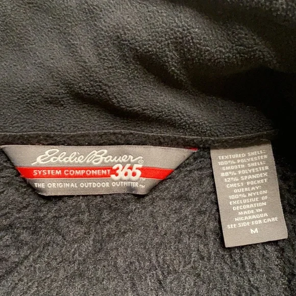 Eddie  Bauer, 365 Men’s Fleece Zip up Jacket - Picture 4 of 6
